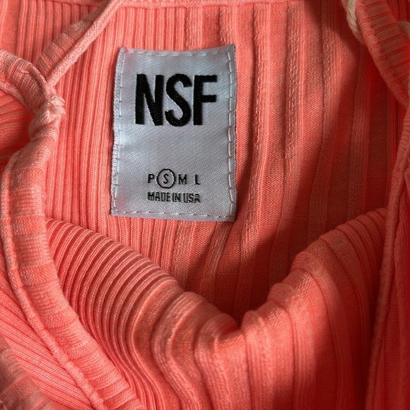 NWT NSF Lena Ribbed Crossback bodysuit - Picture 3 of 5